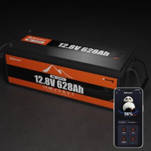 Smart 12V 628Ah Bluetooth LiFePO4 Lithium Battery, 7680Wh Power Energy with Low-Temp Protection